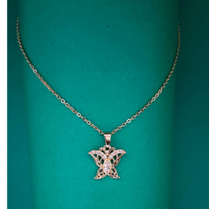 Rhinestone Butterfly Pendant Necklace